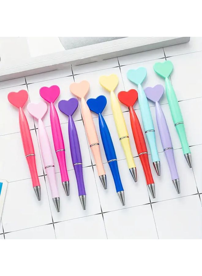 4 Pack Heart Shape Ballpoint Pen 1 0 Mm Smooth Writing Replaceable Refills Gift - Image 1